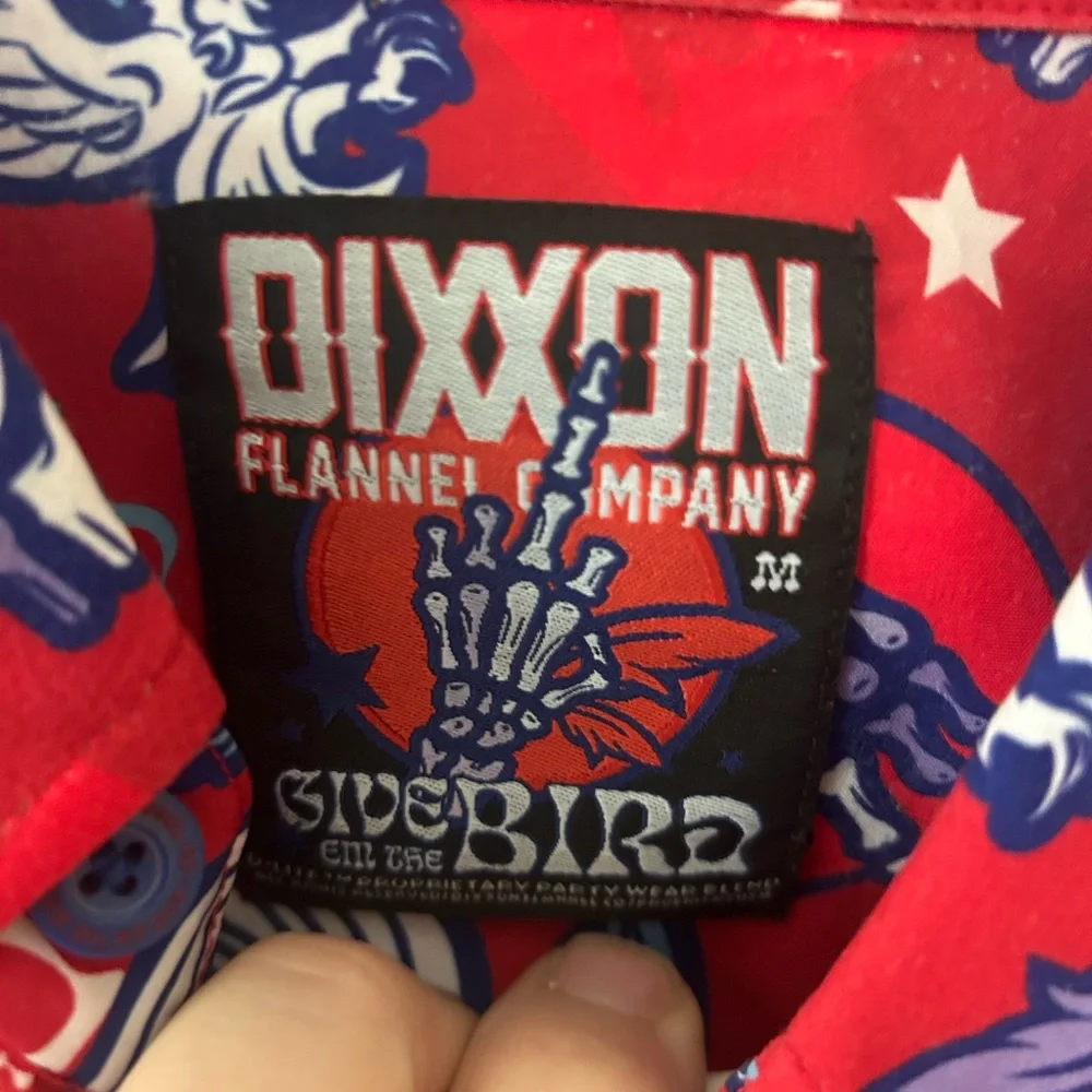 DIXXON Men's Size Medium “Give ‘em the Bird” Party Shirt Like New. - Picture 2 of 3